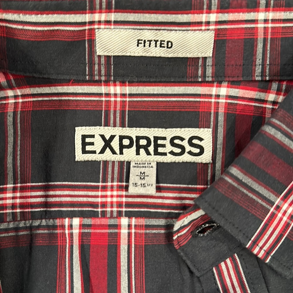 Express Fitted Button Down. Medium. Neck 15-15 1/2 - image 2